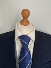 Mens *NEW* CANALI (ITALIAN) 3 PIECE WOOL SUIT In NAVY & GREY 40R *B.N.W.T*