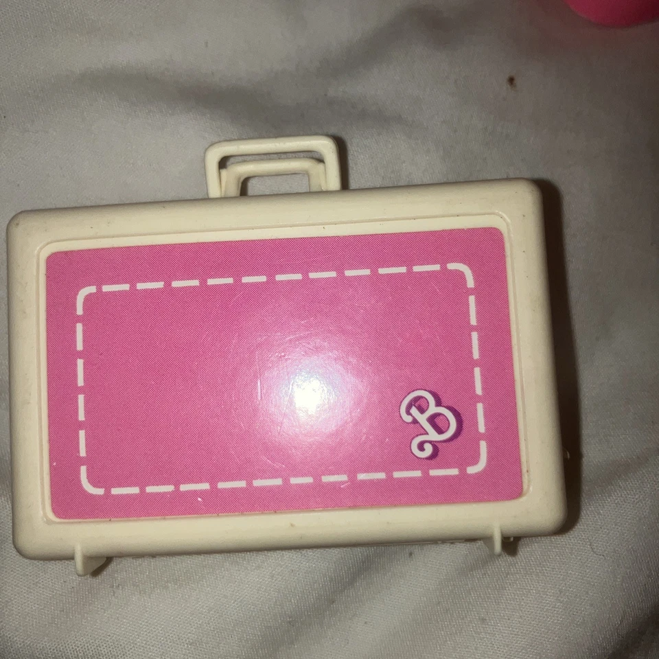 Mattel кукла Barbie винтажный 1984 день до ночи белая шляпа/портфель с содержимым - Изображение 2 из 3