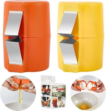 Egg Shell Opener, 2025 Upgraded Stainless Steel Cracker Tool, Yellow