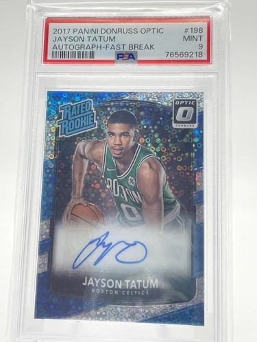 2017 Panini Donruss Optic - Jayson Tatum #198 Fast Break Prizm Signatures (RC)