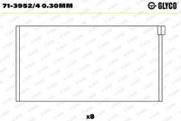 Glyco Pleuellager 71-3952/4 0.30Mm FüR CitroËN Passend FüR Fiat Ford