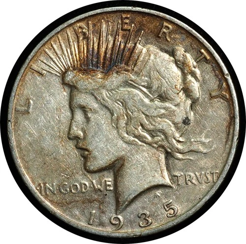 1935-S Peace Dollar Cleaned XF