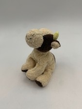 Russ Luv Pets MOOKIE Cow Bean Bag Plush Chamois Mini Stuffed 5 Brown Cream