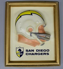 Placa de casco Technigraph San Diego Chargers 1965 original