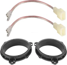 6.5" Speaker Adapters & Harness Front Door Kit For Toyota Corolla 2001-2011