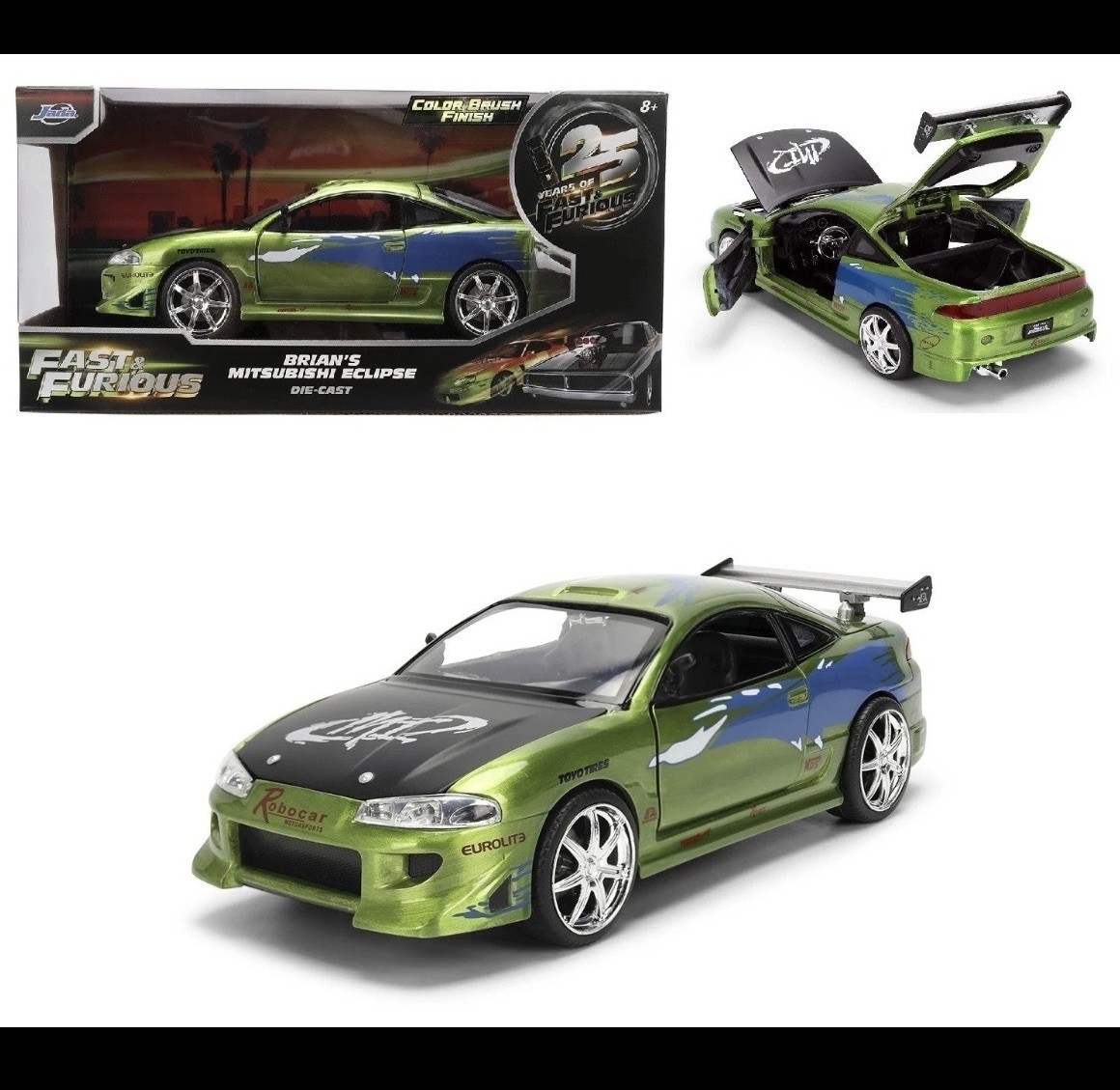 FAST&FURIOUS ワイルドスピード エクリプス ECLIPSE JADA 1:24 BRIAN'S MITSUBISHI ECLIPSE COLOR BRUSH 