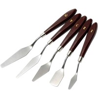 Malmesser Edelstahl Holzgriff KüNstler Set Acryl ÖL Farbe Professionell