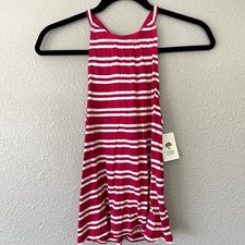 Tucker + Tate High Neck Lace Crochet Back Striped Girls Tank Top XL 14/16 New
