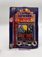 1984 DC Comics Super Powers Bat Man Signature Stamp Set Craft Master - SEALED