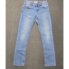 Lucky Brand Zoe Skinny Girls Jeans Size 12 Adjustable Waist Light Wash Denim Y2K