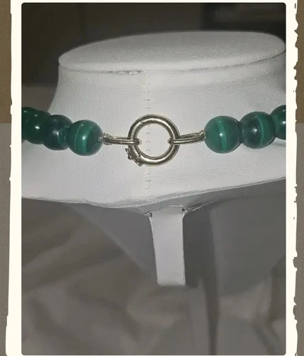 Natural Malachite Stone Necklace image 3