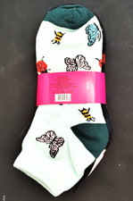 Women's Socks Size 9-11 Butterfly Ms. Socks Set of 3 various colors