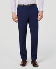 Marc New York Men's Blue Modern-Fit Solid Suit Separate Pants Size 33W 33L