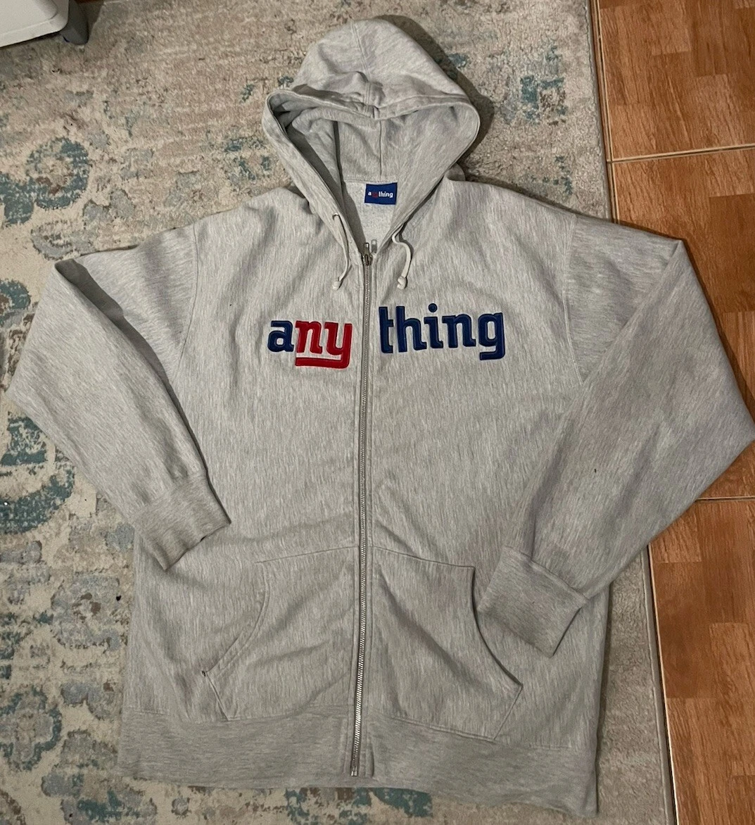 Sweat à capuche zippé aNYthing A NY THING BANNI NY FOOTBALL GIANTS suprême stussy