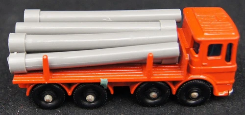 MATCHBOX Lesney #10 LEYLAND PIPE TRUCK With 6 Pipes Red ENGLAND