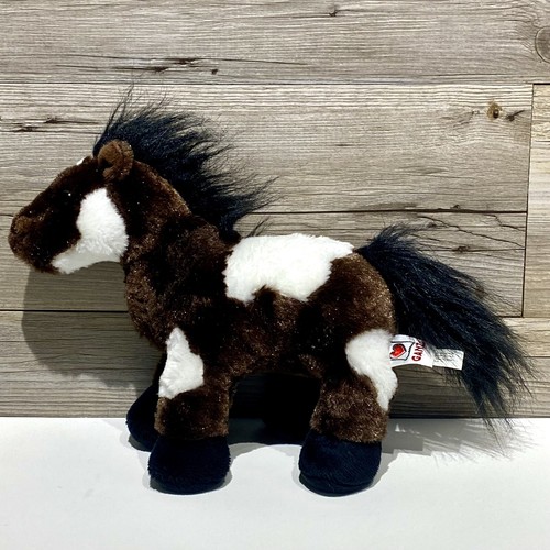 Webkinz Ganz Pinto Horse Pony Plush HM147 Brown White w/ Blanket No Codes - Picture 2 of 10