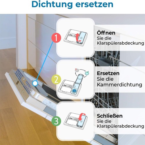 Klarspülkammerdichtung Kappe Deckel Dosier Spülmaschine für Miele 5254441 - Picture 7 of 11