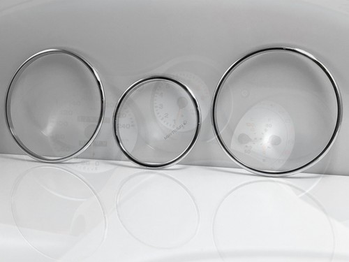 Pour Fiat Barchetta 95-05 Anneaux en aluminium poli pour le tableau de bord - Picture 4 of 8