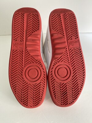 Pre-owed Puma Gv White/ with red bottoms Men's Casual Shoes. | eBay