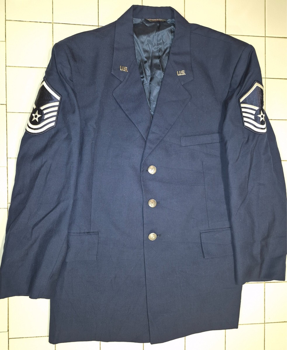MEN'S US AIR FORCE USAF SERVICE DRESS COAT JACKET UNIFORM BLUE 29