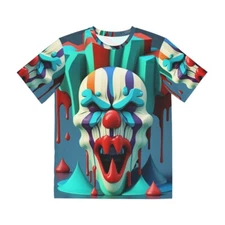 All Over Print T Shirt Halloween Insane Clown Scary Horror Metal Band Creepy AOP