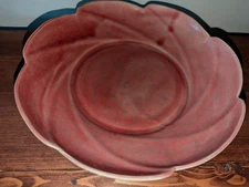  California Artistic Potteries Art Deco Color Plate/Bowl (Cranberry Glaze) 11"