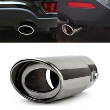 63mm Universal Auto Auspuff Blende Endrohr Endstücke Auspuffblende Edelstahl AF