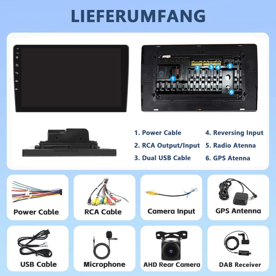 Android15 Radio DAB+ 2+64GB Carplay GPS Navi Für Jeep Grand Cherokee WH,WK 05-07 - Bild 4 von 4