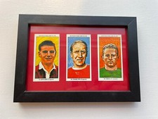 Manchester United Sun Soccer cards Busby Babes- Christmas gift -New Framed Print