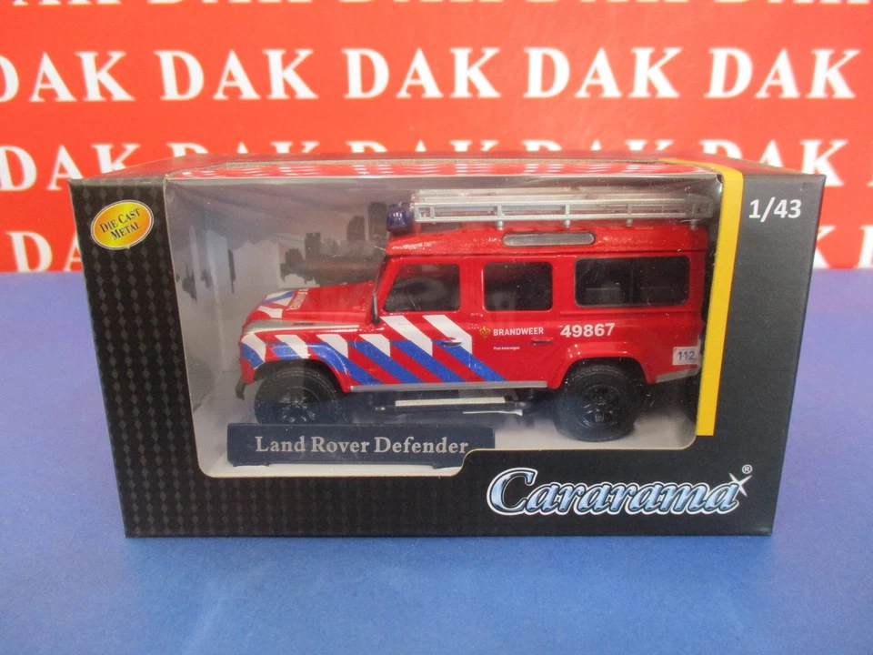 Die cast 1/43 Modellino Auto Pompieri Land Rover Defender 110 Brandweer Olanda - Immagine 4 di 4