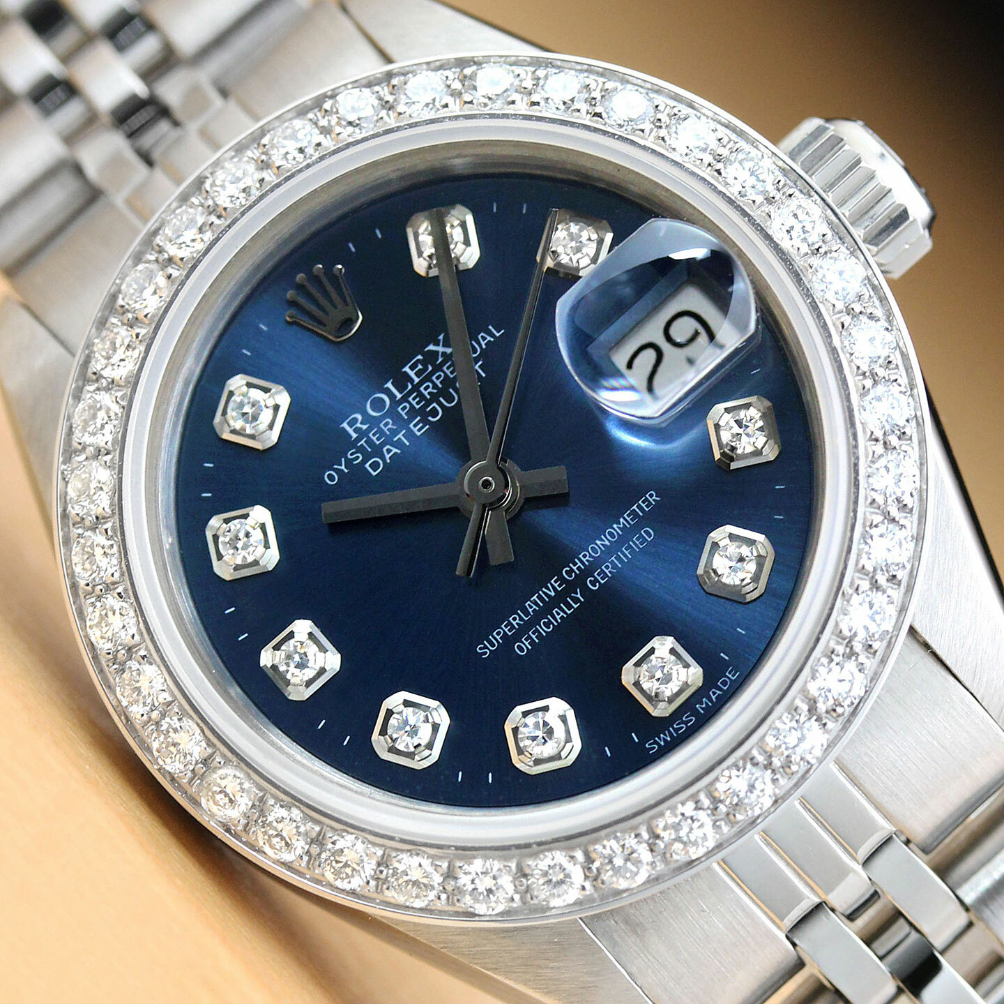 rolex lady datejust blue