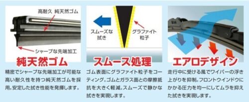 Rain X Wiper Graphite for Honda Acty Truck HA8 HA9 G-06 G-05 2pcs left and right - Picture 2 of 2