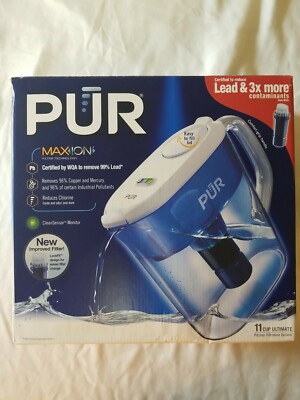 NEW Maxion Ultimate Filter Tech 11-Cup Water Pitcher with Lead Reduction PPT111W