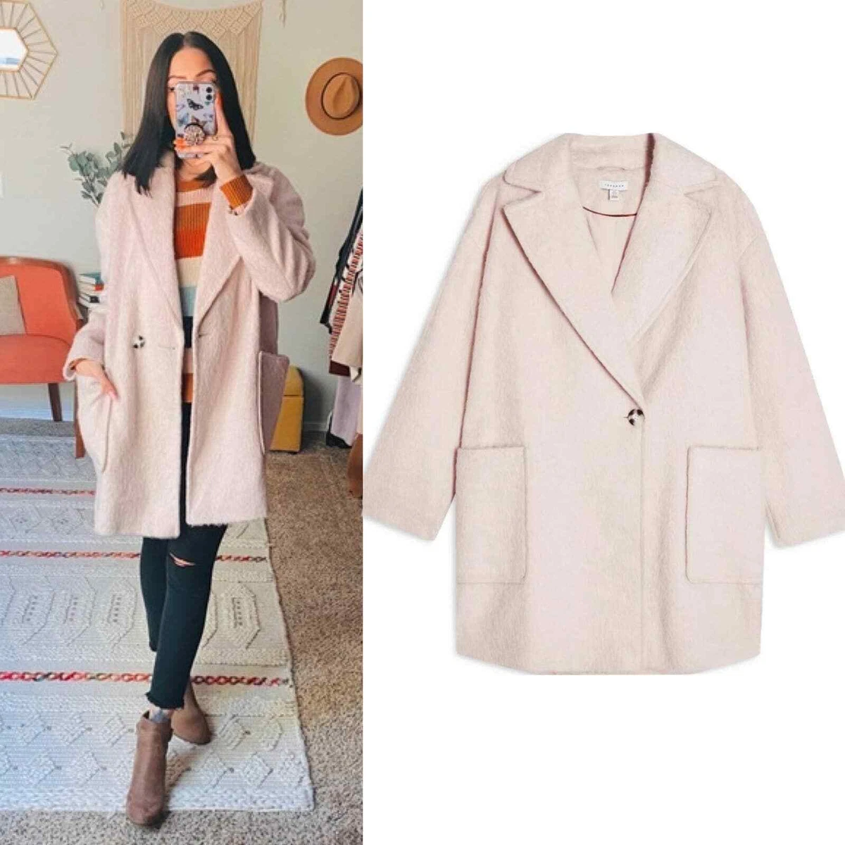 TOPSHOP Light Pink Coat NWT | eBay