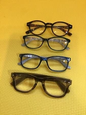 Lot of 4 Pcs Eyeglass Frames Full Rim: Various Brands and Colors  
