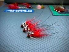 Salmon Flies - 3x Ayrshire Red Devil Francis
