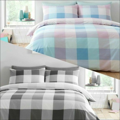 Cosmic Check Luxuries Printed Reversable Duvet Cover Pillow