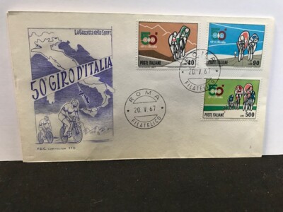 FIRST DAY BAG 50TH TOUR OF ITALY 1967 F.D.C. CAPITOLIUM