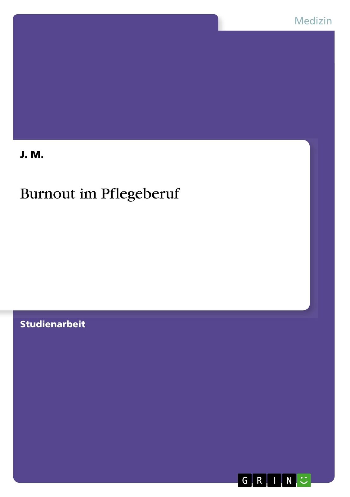 Thumbnail - Burnout Pflegeberuf | Buch | 9783668882232