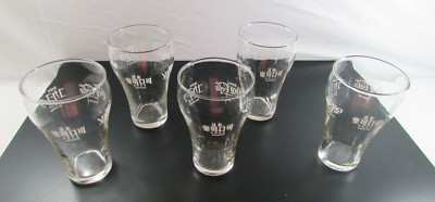 (5) Vintage 1976 Enjoy Coca Cola Written in 5 Different Languages 5'' Drink Glass