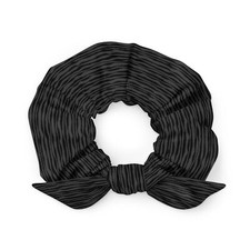 Black Background New Reusable Recycled Scrunchie
