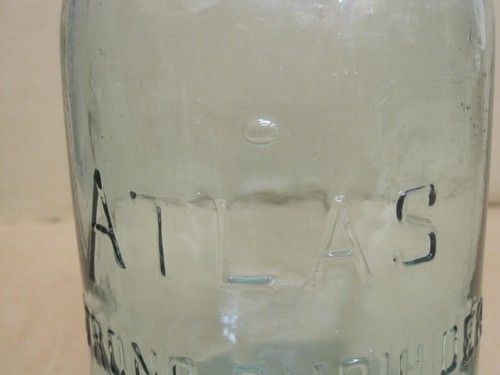 Blue ATLAS Half Gallon Strong Shoulder Mason Fruit Canning Jar w Zinc Lid - Picture 6 of 12