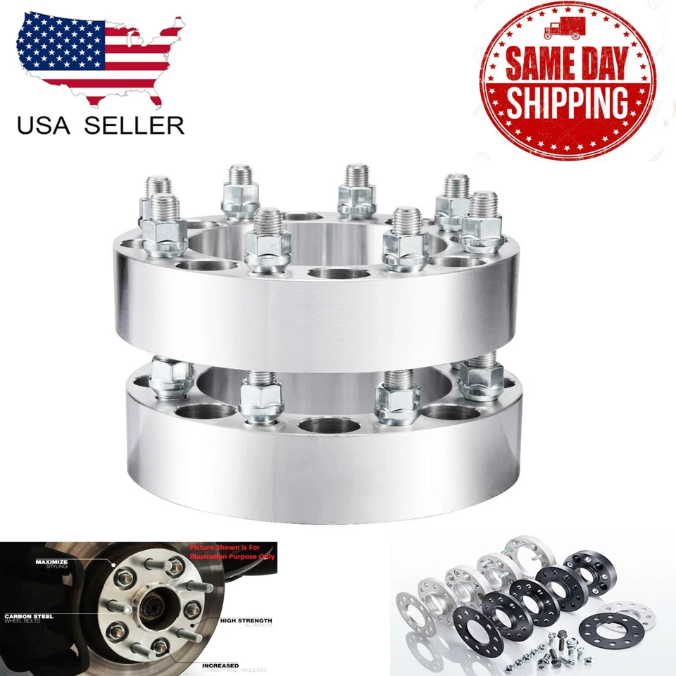 Adaptador espaciador de rueda 4 piezas 2" de espesor 8x6,5 apto para chevy silverado gmc sierra yukon ram Foto 2 de 2