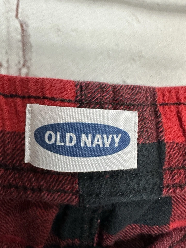 Old Navy red buffalo plaid Flannel Pajama Sleep Lounge Pants Sz L - Image 2 of 4