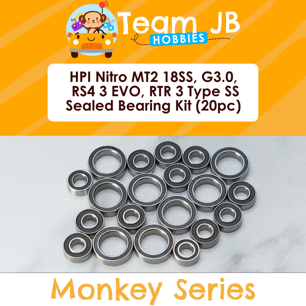 HPI Nitro MT2 18SS, G3.0, RS4 3 EVO, RTR 3 Type SS - 20 Pcs Sealed