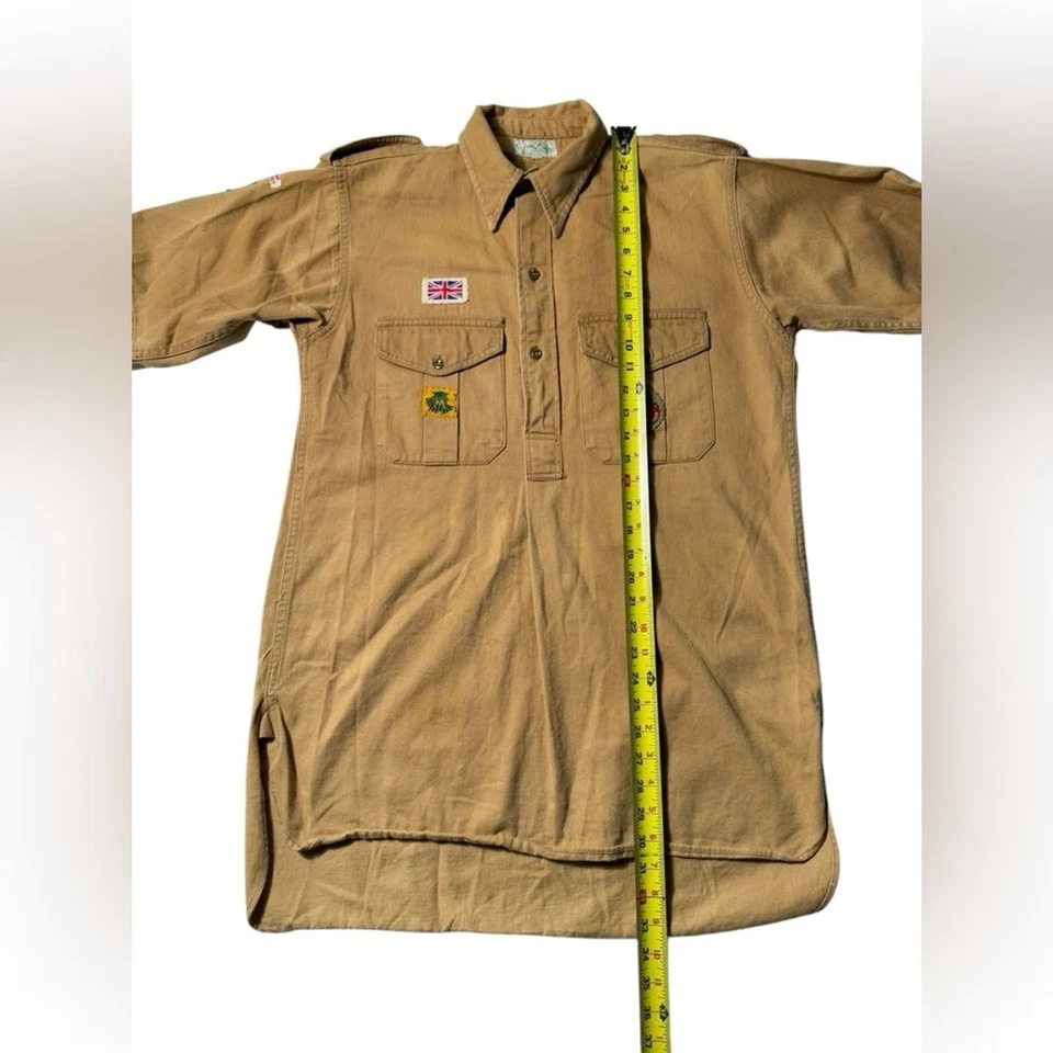 复古 40/50 年代童子军茵宝尺寸 15 1/2 英格兰 18 号卡莱尔刺绣罕见 — 第 4/4 张图片