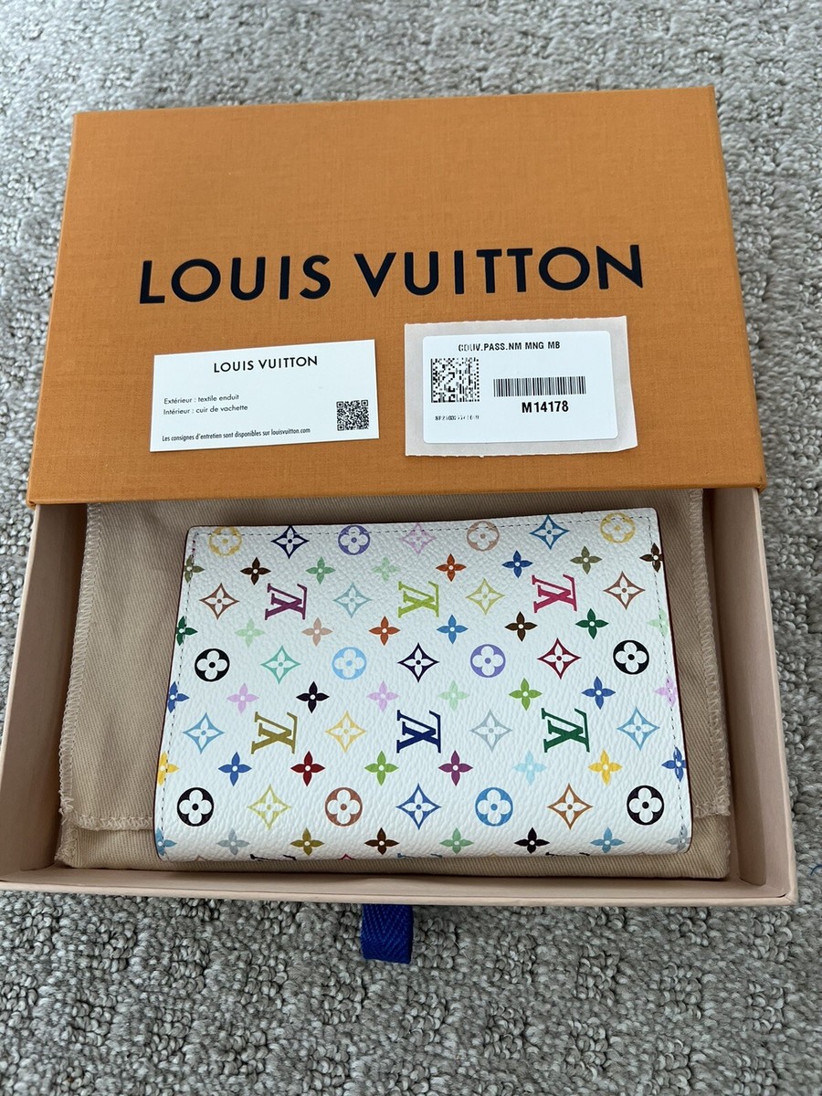 Louis Vuitton x Takashi Murakami Passport Cover White