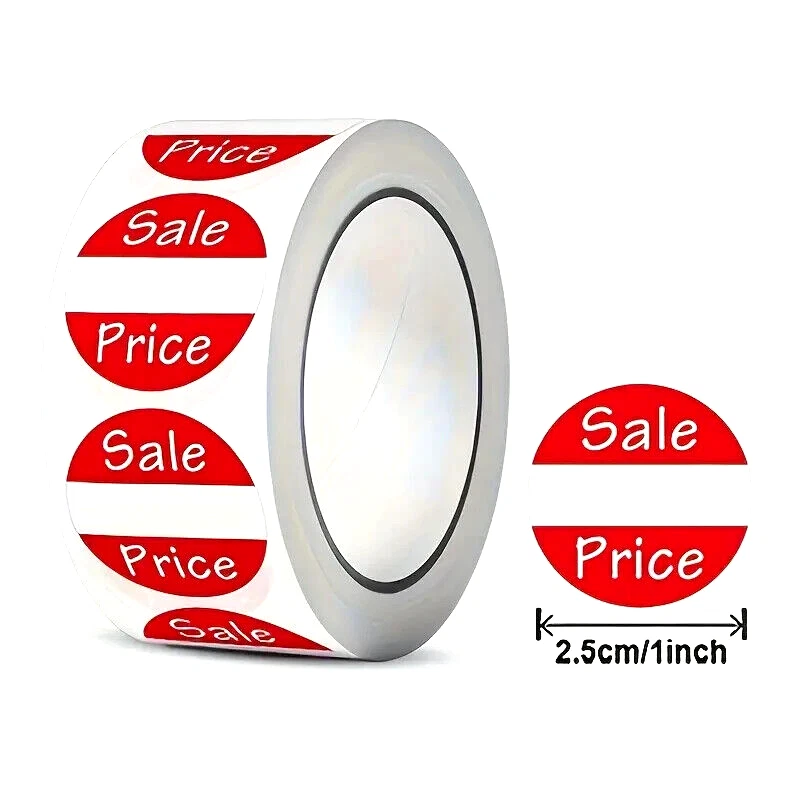 ⭐¡LIQUIDACIÓN/AHORRA!⭐ (10 ROLLOS) DE 500 ETIQUETAS DE PRECIO DE VENTA PEGATINAS ETIQUETAS TIENDA MINORISTA Foto 3 de 4