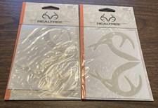 Realtree Antler Decal - Silver Metallic C000147600199 New Hunting 2-decals