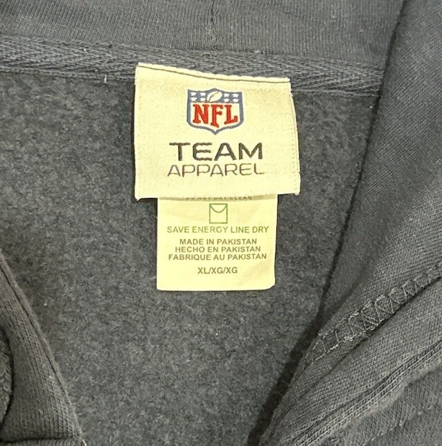 VETEMENTS Felpa con cappuccio zip intera CHICAGO BEARS (NFL) uomo taglia XL by Team Apparel